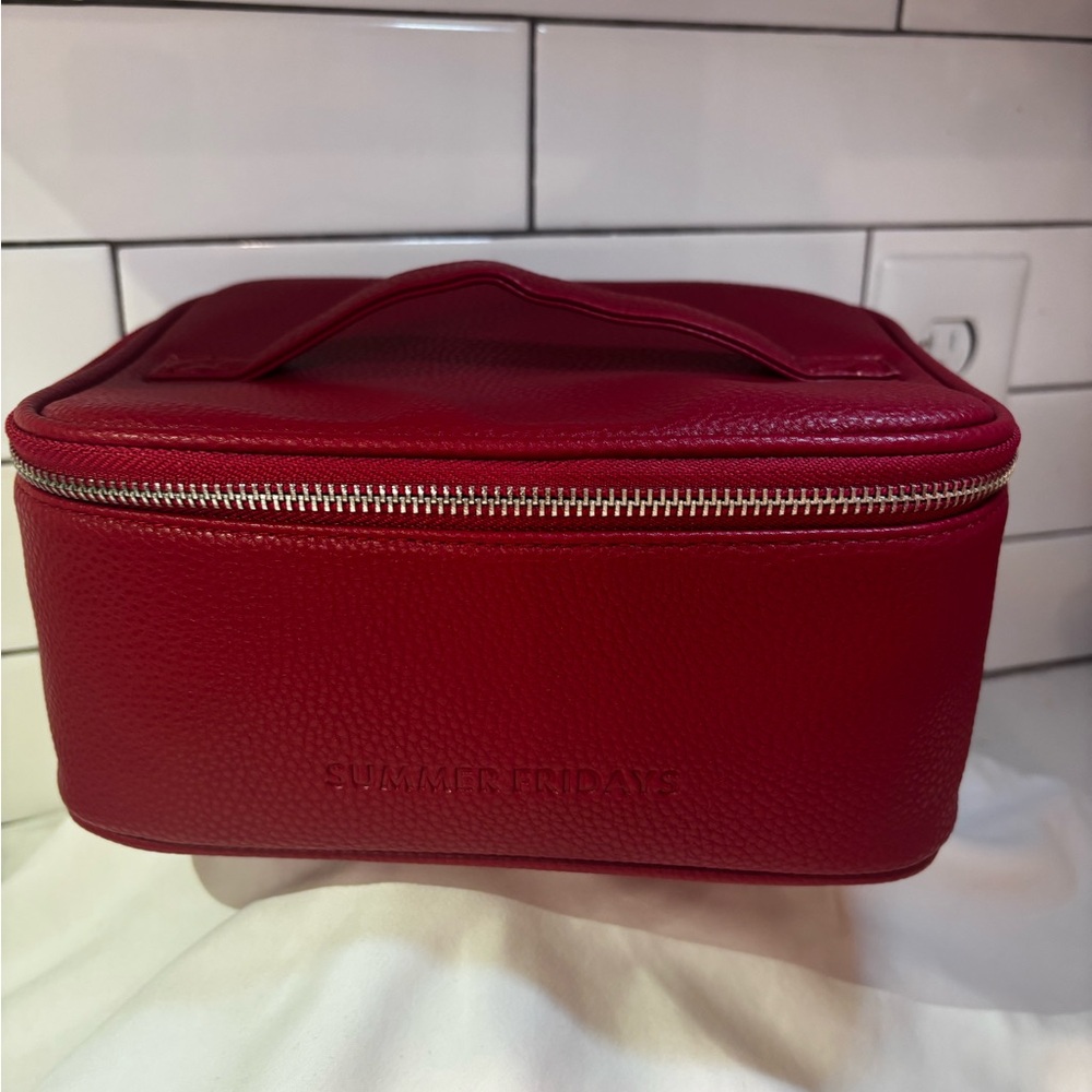 Summer Fridays Red Cosmetic Bag
